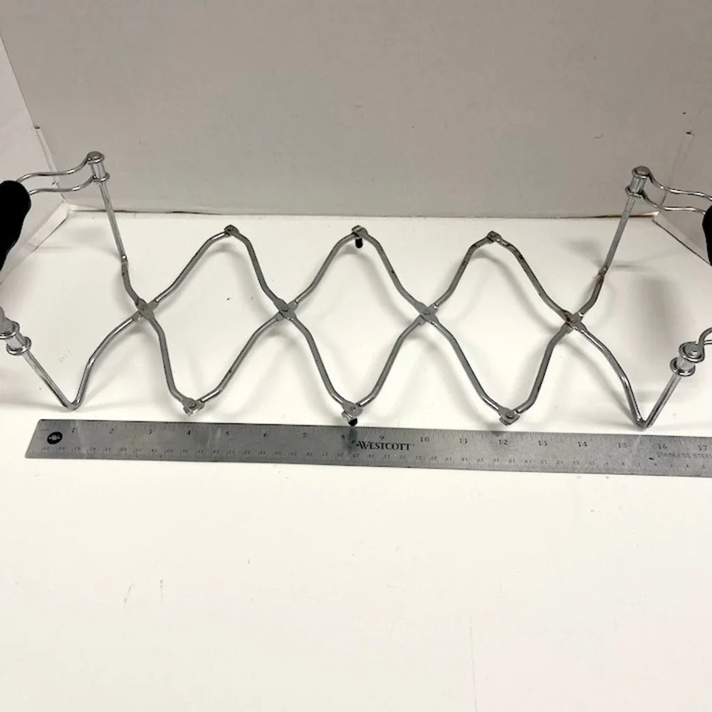 Vintage Norpro Chromed Steel Expanding Trivet & Hot Dish Holder